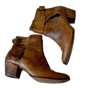 FREE PEOPLE Belleville Brown Booties 38 7.5 8